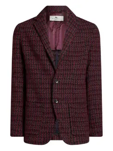 Жаккардовый блейзер с узором «елочка» ETRO, красный