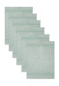 6 махровых хлопковых кухонных полотенец Aspero, зеленый