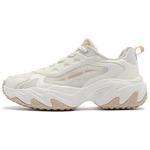 QIAODAN Низкие повседневные туфли Spriggle Bunny V с амортизацией, противоскользящие и износостойкие, женские, белые, коричневые