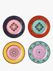Фарфоровая тарелка для дедушки pols potten, Set of 4, 19cm, Multi