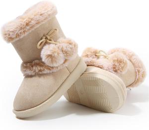 Детские зимние сапоги Femizee для девочек и мальчиков, теплые зимние уличные снежные ботинки (для малышей/маленьких детей), 1967 Khaki