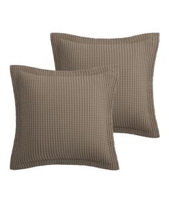 Комплект из 2 подушек mills waffle, европейский стиль. Levtex, Latte