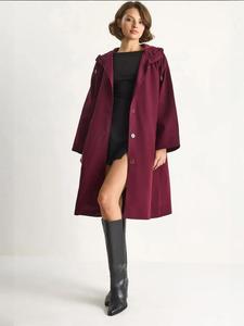 Bianco Lucci Межсезонное пальто в цвете бургунди