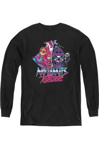 Футболка с длинным рукавом Teen Titans Go To The Movies No Limits для подростков Gildan, черный
