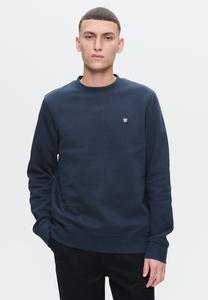 Толстовка WW TYE CREW LOGO BADGE DOUBLE A BY W.W., темно-синий