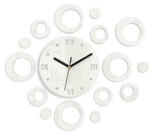Настенные часы ModernClock RING, 47x55x4 см цвет glas weiß