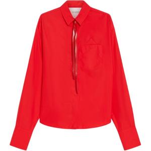 Рубашка с длинными рукавами на пуговицах SportMax, красная