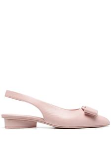 Балетки Ferragamo с бантом на пятке Salvatore Ferragamo, розовый