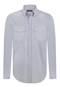 Рубашка на пуговицах классического кроя Felix Hardy, темно-синий