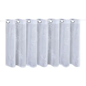 Герстерская штора «Давина», (1 шт.), вышитая люверсная панель Gerster, белый