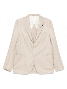 Однобортный блейзер Lardini, нейтральный