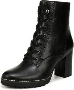 Женские ботильоны Naturalizer Callie на каблуке с шнуровкой, Black Leather