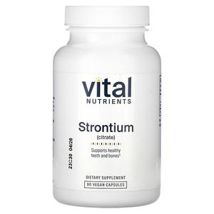 Vital Nutrients, Цитрат стронция, 227 мг, 90 веганских капсул
