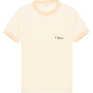Футболка с логотипом Chloé, бежевый
