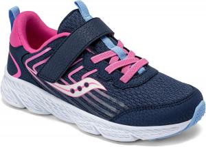 Кроссовки Saucony Wind 3.0 с альтернативной застежкой, подходящие как для мужчин, так и для детей, синий/розовый/темно-синий
