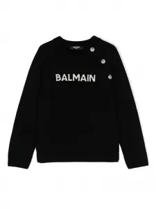 Джемпер с логотипом Balmain Kids, черный