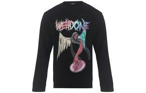 Графический принт Хлопковый свитшот WE11DONE, черный