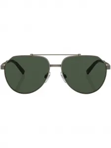 Солнцезащитные очки-пилоты Dolce & Gabbana Eyewear, металлик