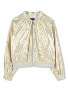 Бомбер с эффектом металлик KARL LAGERFELD KIDS, золотой