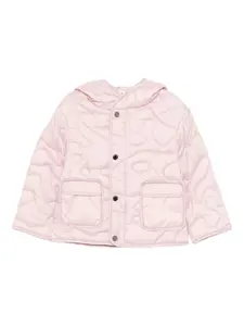 Стеганая куртка с нашивкой-логотипом Emporio Armani Kids, розовый