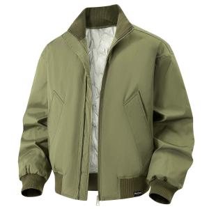 Пуховик Unisex Stand Collar с флисовой подкладкой Mackyo, army зеленый