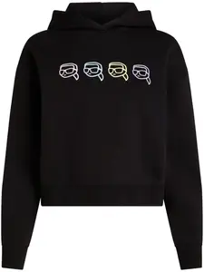 Худи Ikon Outline из органического хлопка KARL LAGERFELD, черный