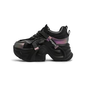 RED DRAGONFLY Chunky Style, верно? Высокие облегченные низкие кэжуал кроссовки Women's Black Beige