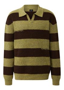 Свитер QS, коричневый/зеленый