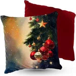 Подушка ПРЕМИУМ с рождественской тематикой, 40х40 см, декоративная с наполнителем, для гостиной, спальни или в подарок, 5 шт. 5made