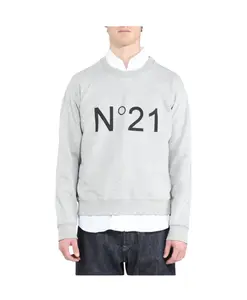 Свитшот с круглым вырезом N21, серый