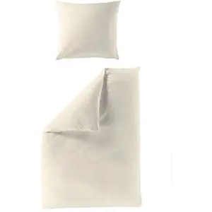Постельное белье BIERBAUM «Элегантный однотонный», мако-сатин, 100% хлопок, однотонное, простое в уходе, цвет natur