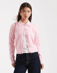 Кардиган New Look с воротником розового цвета