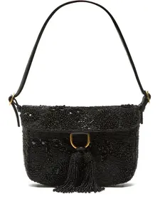 Сумка на плечо с кисточками Maliparmi, черный