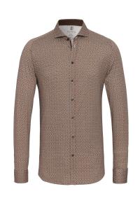 Рубашка узкого кроя на пуговицах Desoto, темно-рыжий/светло-коричневый