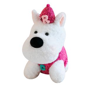 Очаровательная и милая плюшевая кукла в виде щенка вест хайленд в мультяшном стиле, 25 см высотой MERCONSER, красный