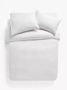 Комплект пододеяльников John Lewis Soft and Silky Satin Stripe 400 Thread Count Duvet, белый
