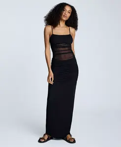 Женское облегающее платье макси с рюшами Kenneth Cole, черный