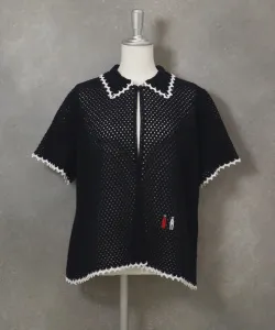 Кардиган из хлопковой сетки Studio Picone, цвет Navy (060)