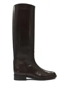 Кожаные сапоги до колена Maretto, коричневый