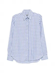 Клетчатая рубашка Canali, синий