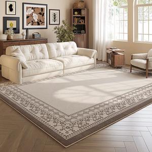 Budis Ковер 300х400 см для гостиной в винтажном французском стиле, кремовый, водостойкий, моющийся, Huajie [Dufu Rong]