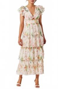 Женское платье Emporia Tlered с оборками в кремово-розовом цвете Astr, кремово-розовый