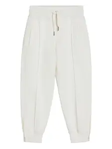Спортивные брюки с кулиской Brunello Cucinelli Kids, белый