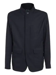 Куртка с высоким воротником и накладным карманом Zegna, синий