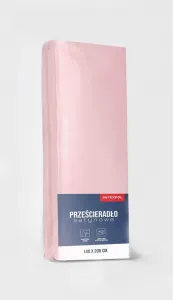 Простыня на резинке атласная 140х200 микрофибра розовая Detexpol