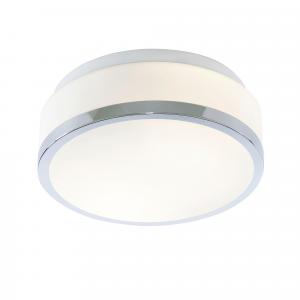 Светильник Потолочный светильник E27 Металл/Стекло IP20 Searchlight, белый/хромовый