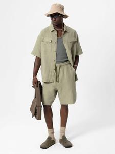 Повседневная рубашка VAMOS CLO Regular fit Button Up Shirt North Richland Hills, зеленый