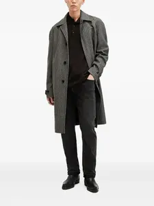 Рубашка поло с вышитым логотипом AllSaints, коричневый