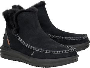HEYDUDE Unisex-Adult Camden Suede No Brand, Black/Black W5