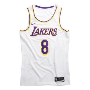 Футболка баскетбольная спортивная майка жилет sw fan edition lakers home 8 Nike, белый
